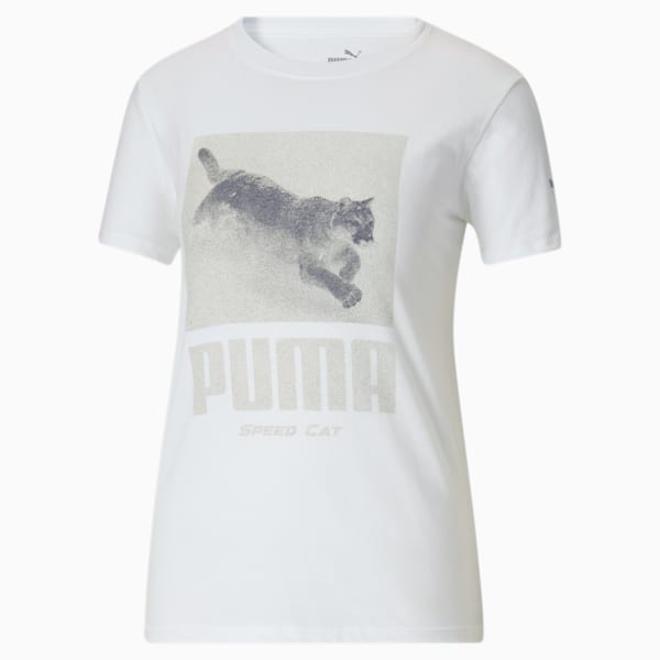 Speed Cat Box Women's Tee, Puma White, extralarge