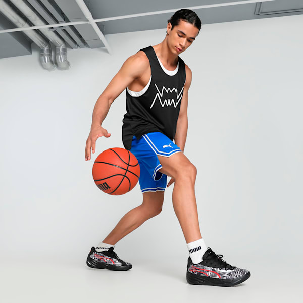 Hoops Team Men's Basketball Shorts, Electric Blue Lemonade, extralarge-IND