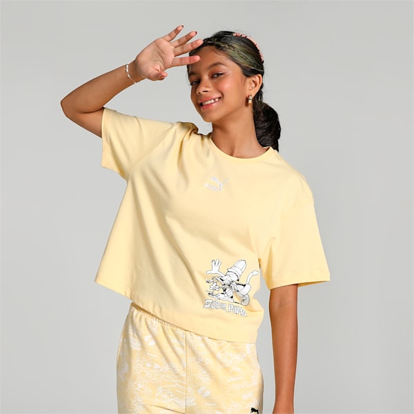 Super PUMA Youth Oversized T-Shirt, Light Straw, extralarge-IND