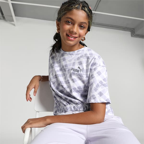 AOP Fashion Youth Relaxed Fit T-Shirt, Spring Lavender, extralarge-IND