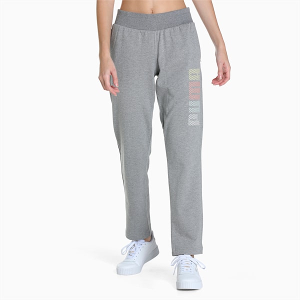 Women's Logo Sweatpants, Medium Gray Heather, extralarge-IND