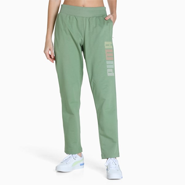 Women's Logo Sweatpants, Dusty Green, extralarge-IND