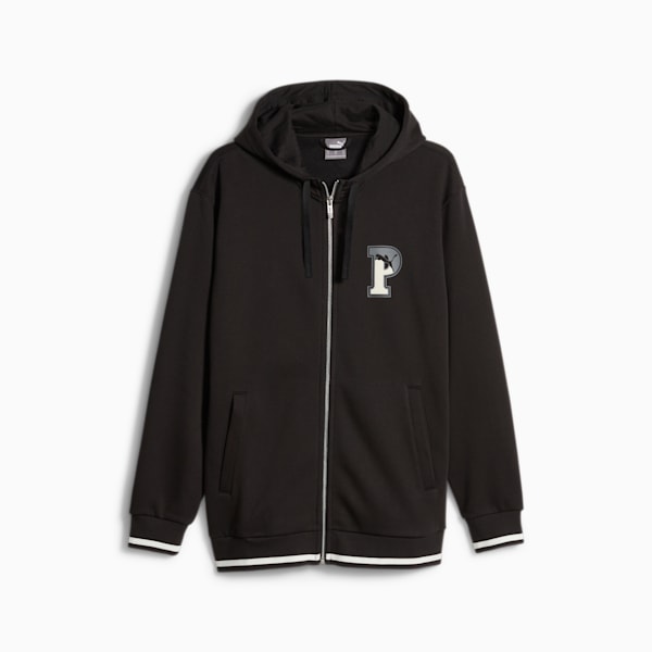 PUMA SQUAD Men's Full-Zip Hoodie, PUMA Black, extralarge-IND