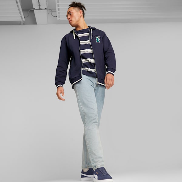 Sudadera con capucha y cierre completo PUMA SQUAD para hombre, PUMA Navy, extralarge