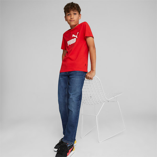  PUMA Niños Niños Liga de la Justicia Ctn Jersey Ss Graphic Tee-  YTH Athletic Tops Casual - Blanco, Blanco : Ropa, Zapatos y Joyería