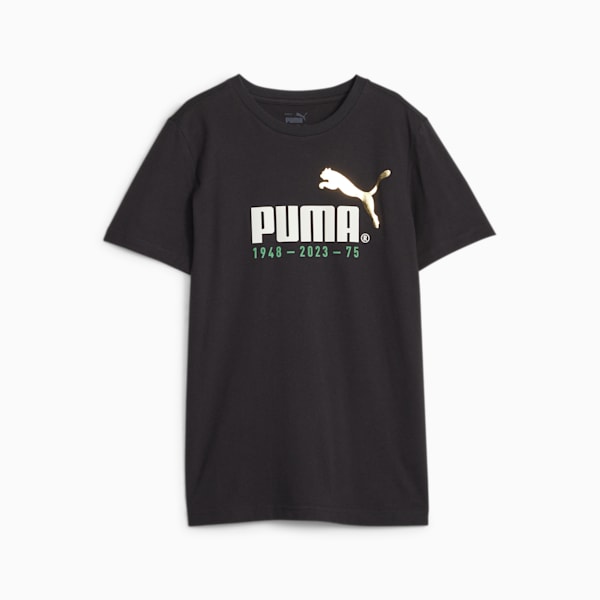 No.1 Logo Celebration Youth Tee, PUMA Black, extralarge-AUS