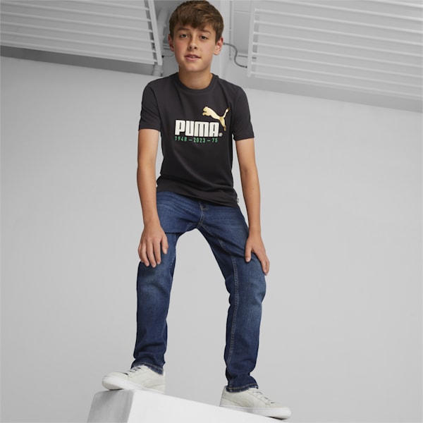 No.1 Logo Celebration Youth Tee, PUMA Black, extralarge-AUS