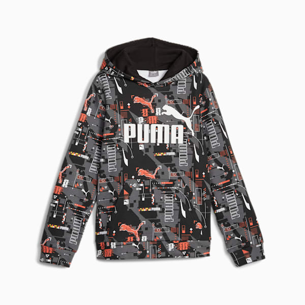ESS+ FUTUREVERSE Graphic Youth Hoodie, PUMA Black, extralarge-IND