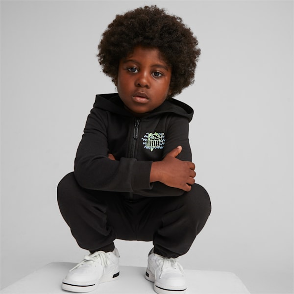 Essentials Mix Match Kid's Full-Zip Hoodie, PUMA Black, extralarge-IND