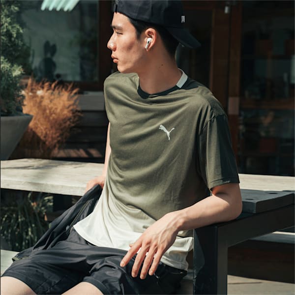 メンズ STYLE TECH AOP 半袖 Tシャツ, Dark Olive, extralarge-JPN