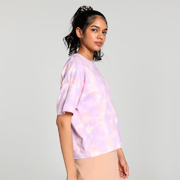 Digital Print AOP Women's Relaxed Fit T-Shirt, Vivid Violet, extralarge-IND