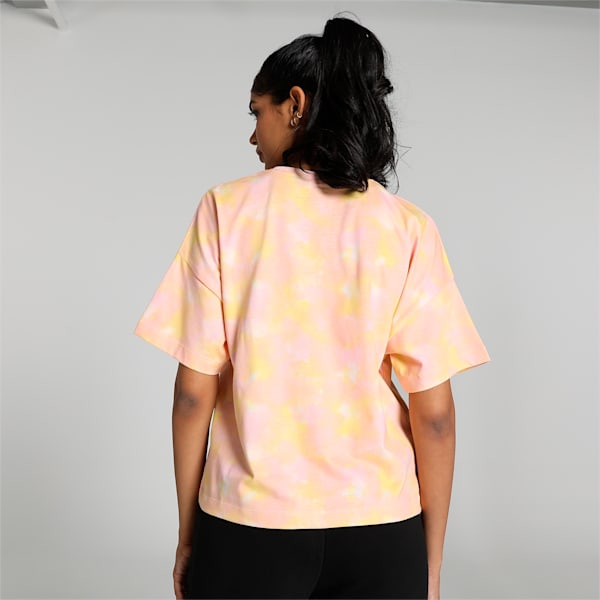 Digital Print AOP Women's Relaxed Fit T-Shirt, Rose Dust, extralarge-IND