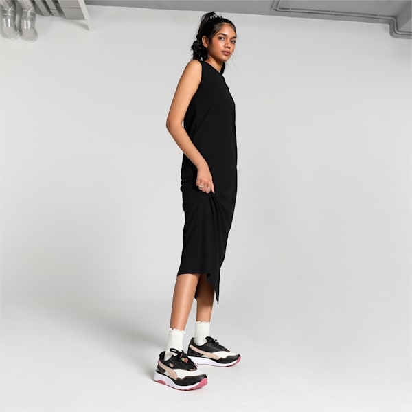 Women's Knitted Maxi Dress, PUMA Black, extralarge-IND
