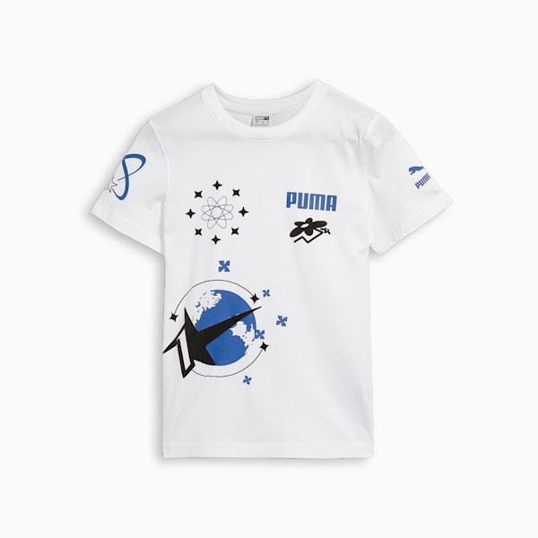 PUMAx1DER Youth Regular Fit Graphic T-Shirt, PUMA White, extralarge-IND