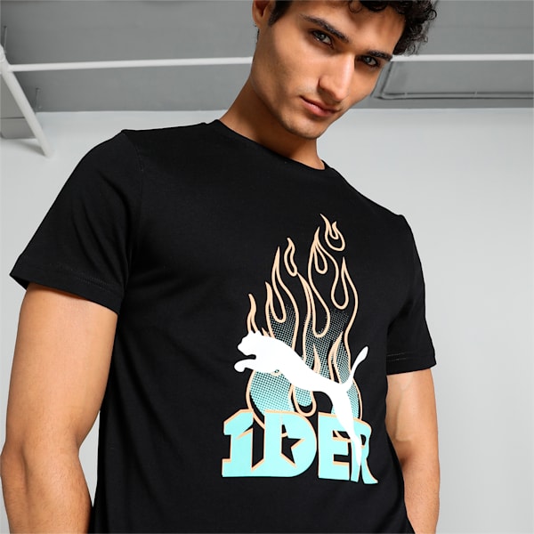 PUMAx1DER Graphic Men's Slim Fit T-Shirt, PUMA Black, extralarge-IND