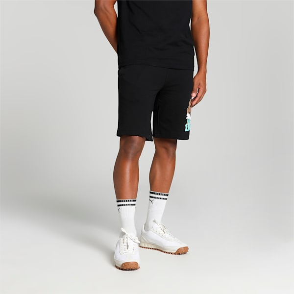 PUMAx1DER Graphic Men's Shorts, PUMA Black, extralarge-IND