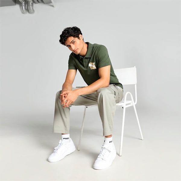 PUMAx1DER Graphic Men's Slim Fit T-Shirt, Green Moss, extralarge-IND