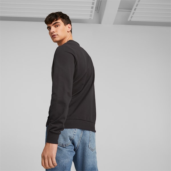 Black Round Neck Calvin Klein Mens Sweatshirt