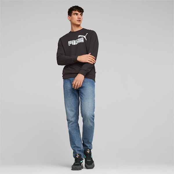 Sudadera de cuello redondo Summer Splash para hombre, PUMA Black, extralarge