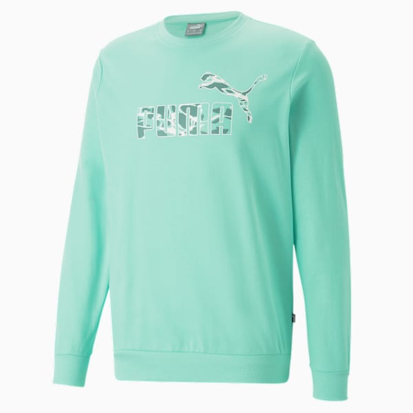 Summer Splash Crew Neck Men's Sweatshirt, Mint, extralarge