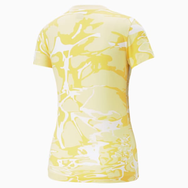 Camiseta estampada Summer Splash para mujer, Light Straw, extralarge