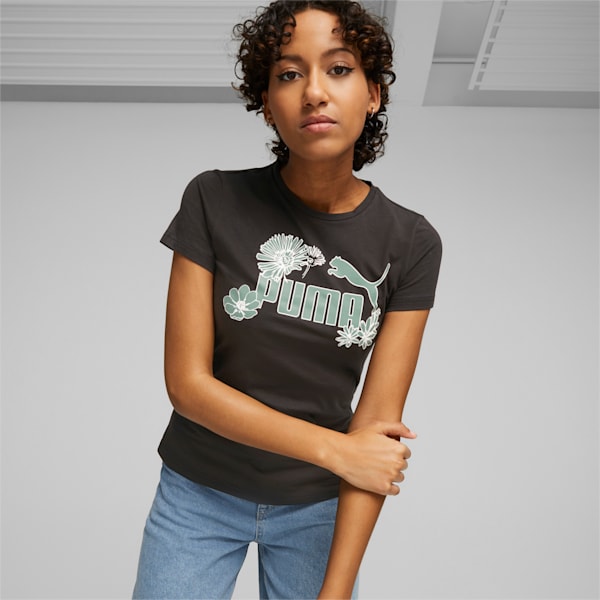 ESS Graphic Women's T-shirt, PUMA Black, extralarge-IND