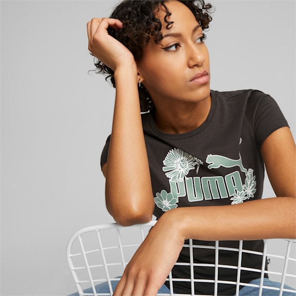 ESS Graphic Women's T-shirt, PUMA Black, extralarge-IND