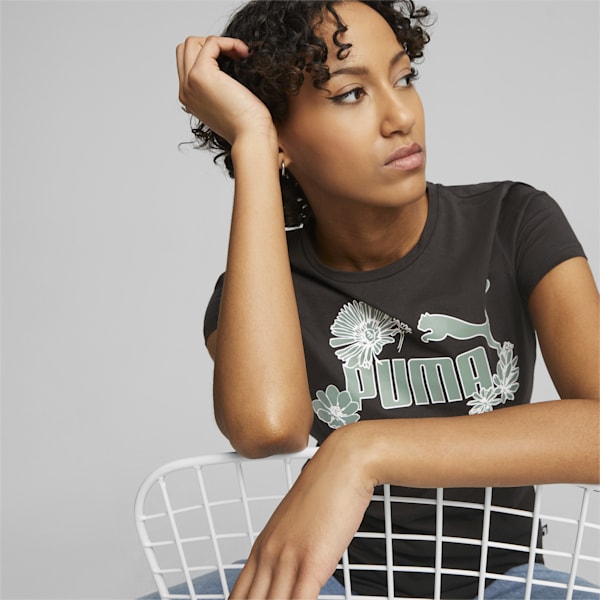 Graphic Women's T-shirt, PUMA Black, extralarge-IND