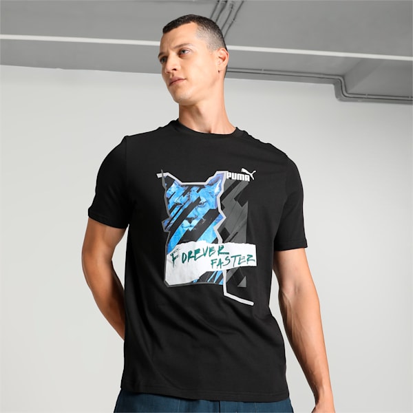 Graphics Photoprint Men's T-shirt, PUMA Black, extralarge-IND