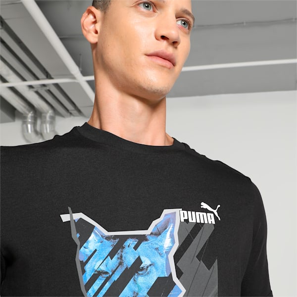 Graphics Photoprint Men's T-shirt, PUMA Black, extralarge-IND
