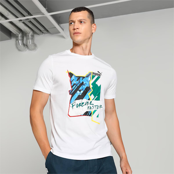 Graphics Photoprint Men's T-shirt, PUMA White, extralarge-IND