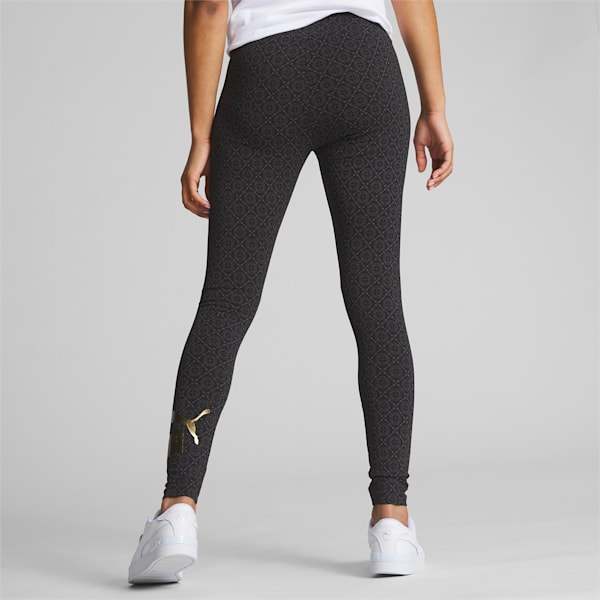 Nike Women's Power Printed Cropped Running Leggings Black/White Sz