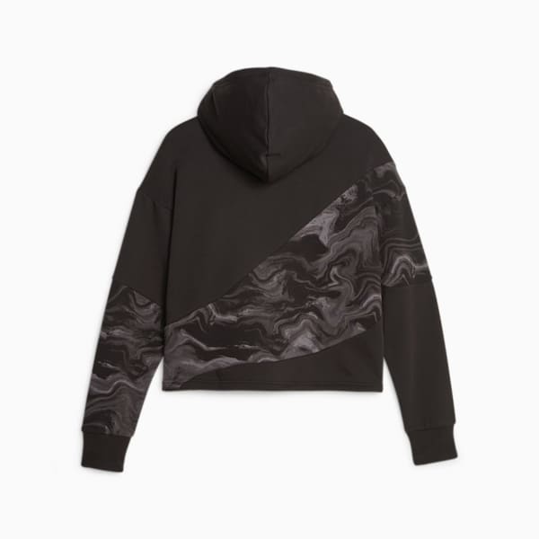 PUMA POWER Marbleised Women's Hoodie, PUMA Black, extralarge-IND