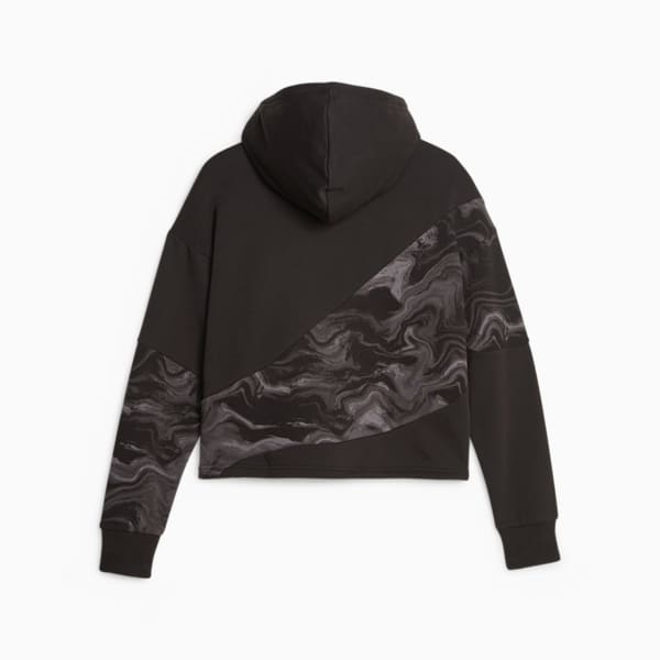 Sudadera con capucha para mujer PUMA POWER Marbleised, PUMA Black, extralarge