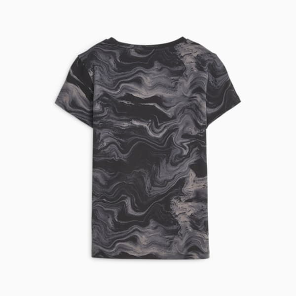 MARBLEIZED Women's T-shirt, PUMA Black, extralarge-IND