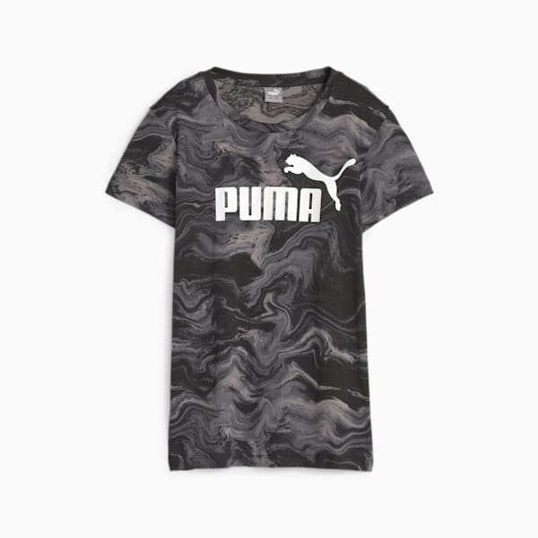 MARBLEIZED Women's T-shirt, PUMA Black, extralarge-IND