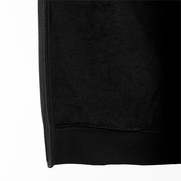 Knitted Gingham Logo Men's Slim Fit Jacket, Puma Black, extralarge-IND