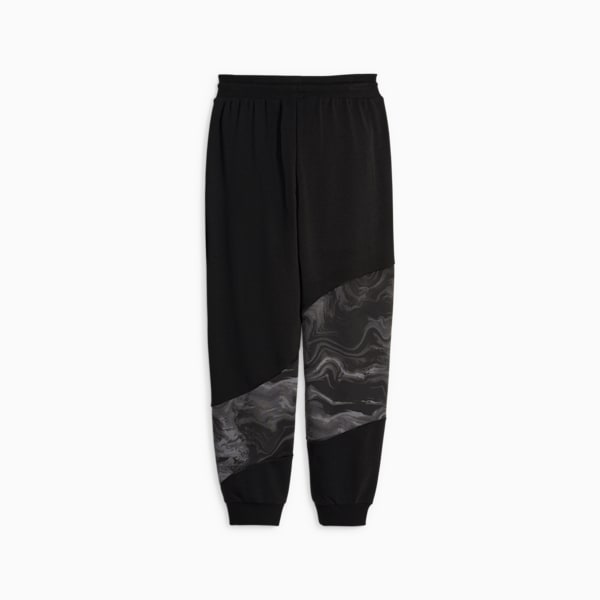 Pantalones para niños grandes PUMA POWER MARBLEIZED, PUMA Black, extragrande