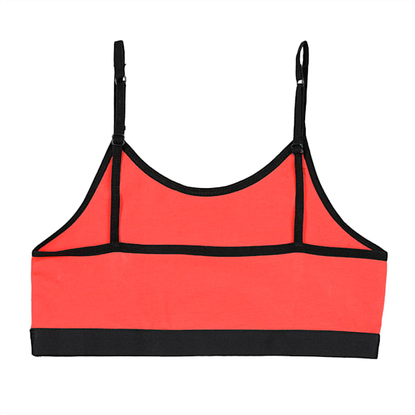 Youth Beginners Bra Tops Pack of 2, Hot Coral-Sunny Lime, extralarge-IND