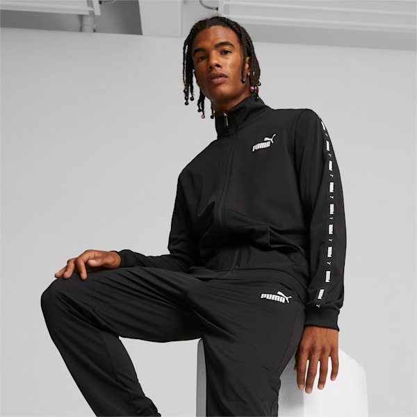 Men's Tape Tracksuit, PUMA Black, extralarge-IND