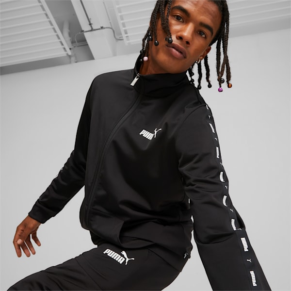 Men's Tape Tracksuit, PUMA Black, extralarge-IND