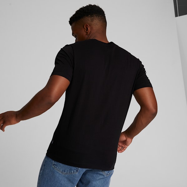 PUMA - Camiseta negra Essentials Logo 586666 01 Hombre