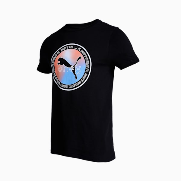 one8 Radial Graphic Men's Slim Fit T-Shirt, PUMA Black, extralarge-IND