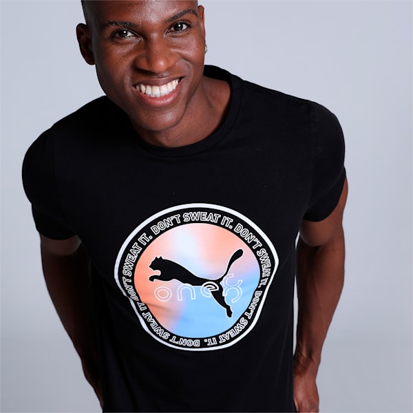 one8 Radial Graphic Men's Slim Fit T-Shirt, PUMA Black, extralarge-IND