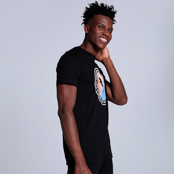 one8 Radial Graphic Men's Slim Fit T-Shirt, PUMA Black, extralarge-IND