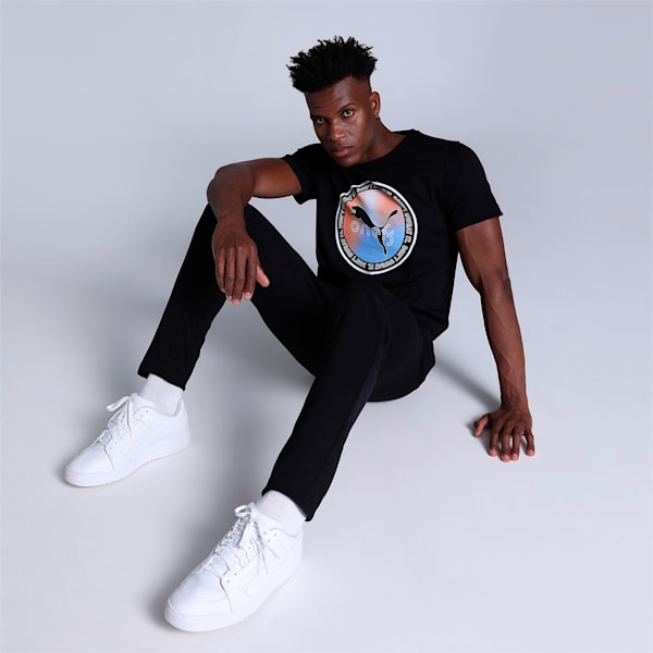 one8 Radial Graphic Men's Slim Fit T-Shirt, PUMA Black, extralarge-IND