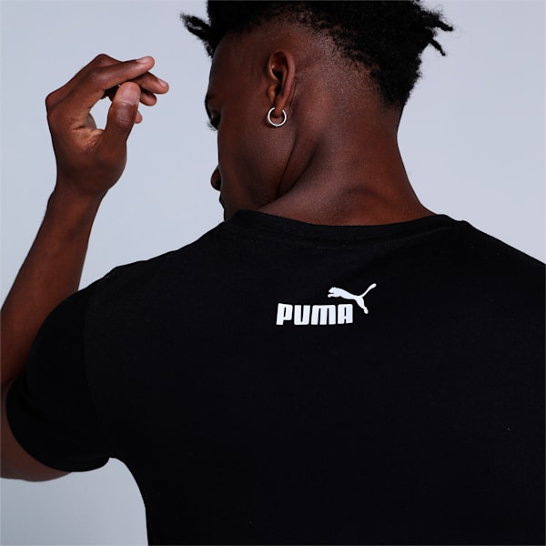 one8 Radial Graphic Men's Slim Fit T-Shirt, PUMA Black, extralarge-IND