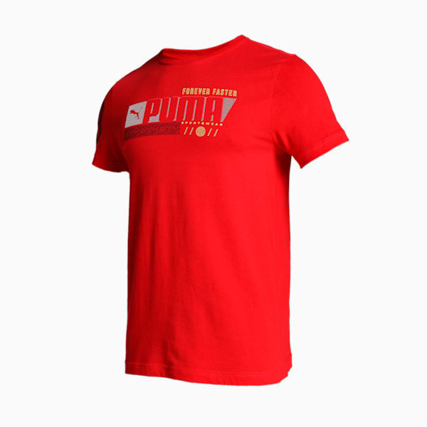 one8 Graphic Men's Slim Fit T-Shirt, PUMA Red, extralarge-IND