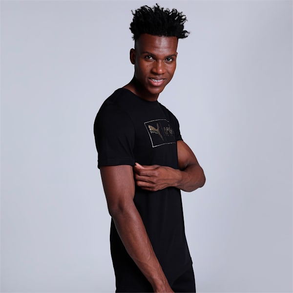one8 Gold Foil Men's Slim Fit T-Shirt, PUMA Black, extralarge-IND