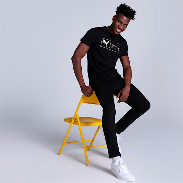 one8 Gold Foil Men's Slim Fit T-Shirt, PUMA Black, extralarge-IND